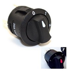 3 Position Rotary Switch with LED marker (Red)