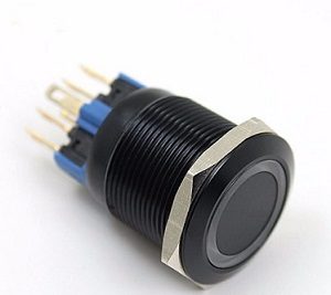 Red LED Push Button latching switch (Waterproof)