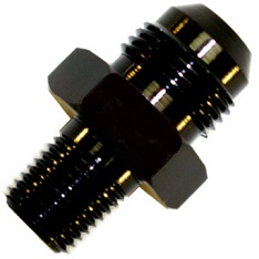 AN to NPT Adaptor, -10 AN to 1/2" NPT Black
