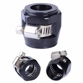 Hex Hose Finisher Clamp Adapter End Fitting Black