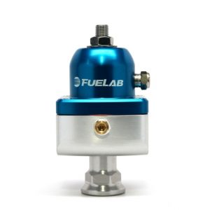Fuelab 555 Carb Adjustable FPR Blocking 1-3 PSI (1) -8AN In (2) -8AN Out - Blue