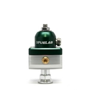 Fuelab 575 Carb Adjustable Mini FPR Blocking 10-25 PSI (1) -6AN In (2) -6AN Out - Green