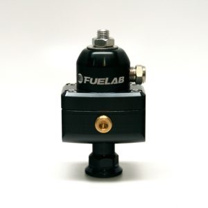 Fuelab 575 Carb Adjustable Mini FPR Blocking 10-25 PSI (1) -6AN In (2) -6AN Out - Black